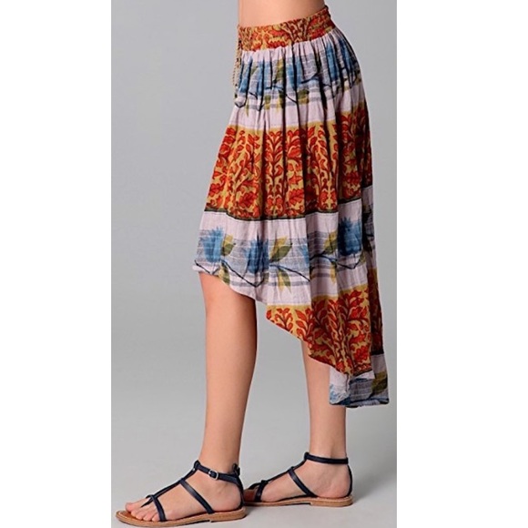 FREE PEOPLE Maxi Skirt Intricate Long Draped Swing - Picture 2 of 8